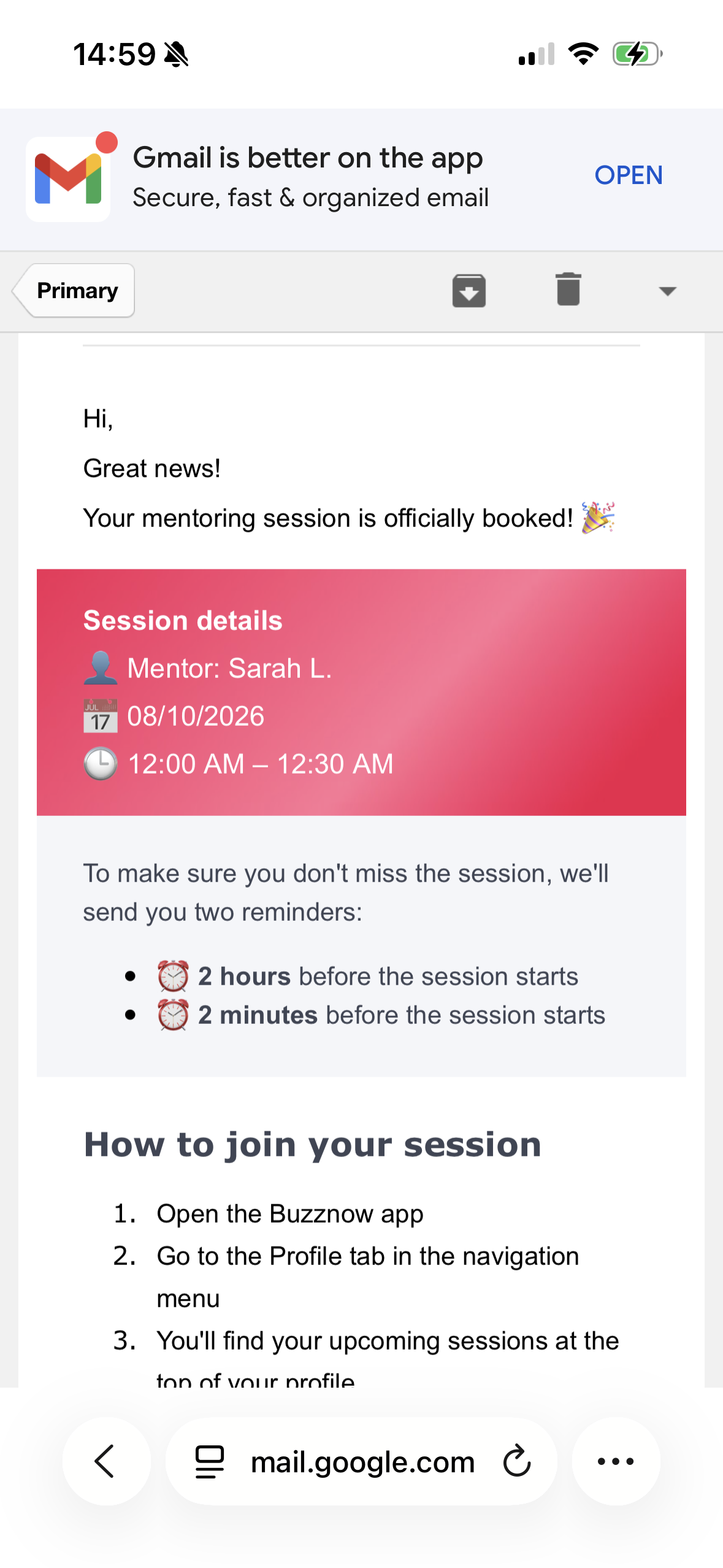 Automated Reminder Emails
